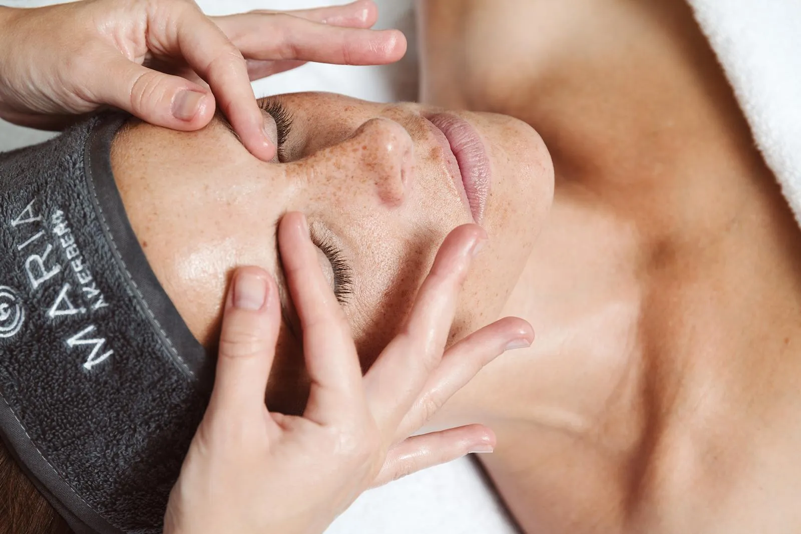 Display van gebruikte huidverzorgingsproducten